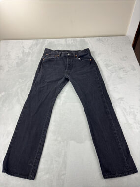 Levi's Jeans Mens 33x29 Black 501 Regular Straight Leg Denim Button Fly Egypt